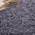 white microfiber polyester shaggy tile carpet floor decoration